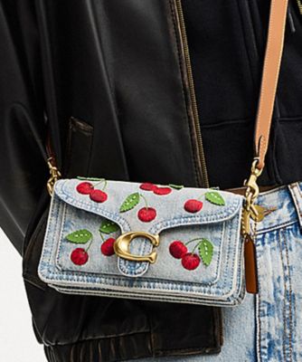 ＜COACH＞タビー　ショルダー　バッグ　２０・チェリー　エンブロイダリー